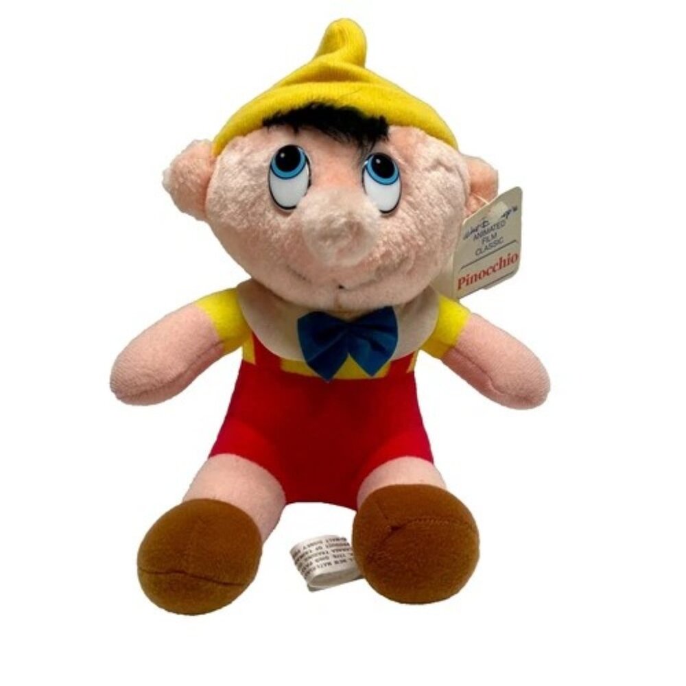 Vintage Walt Disney Pinocchio Plush 8" Stuffed Toy Dollโ Animated Classic 1985
